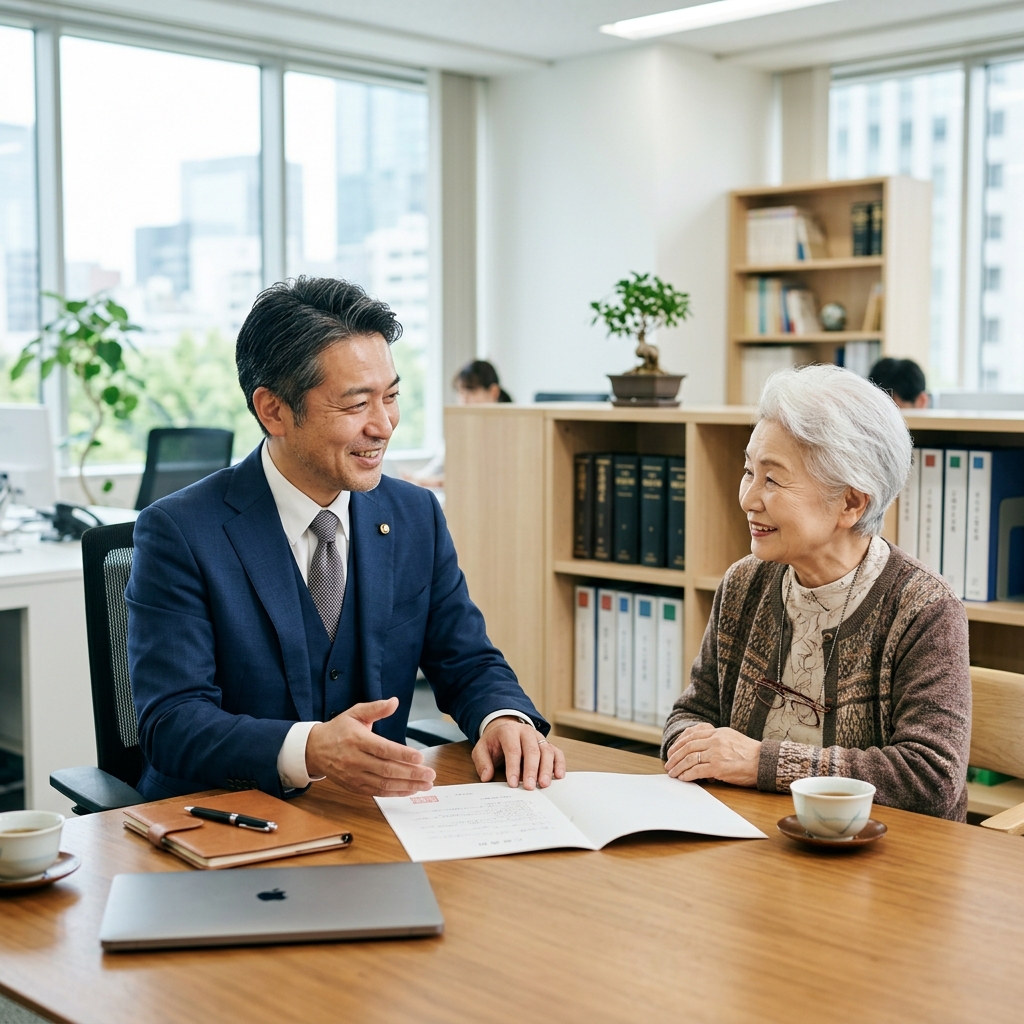 専門家と高齢者の安心のご相談風景