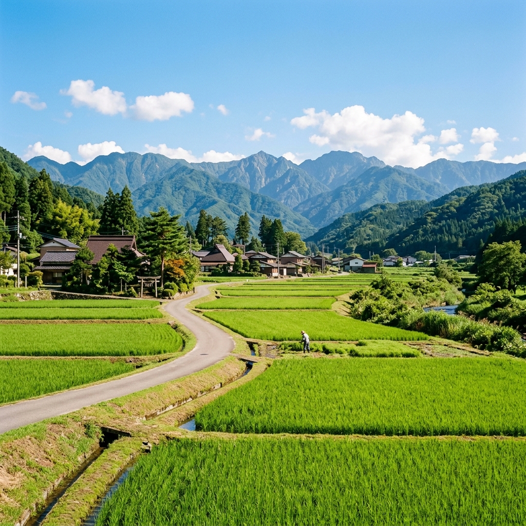 日本の美しい田園風景